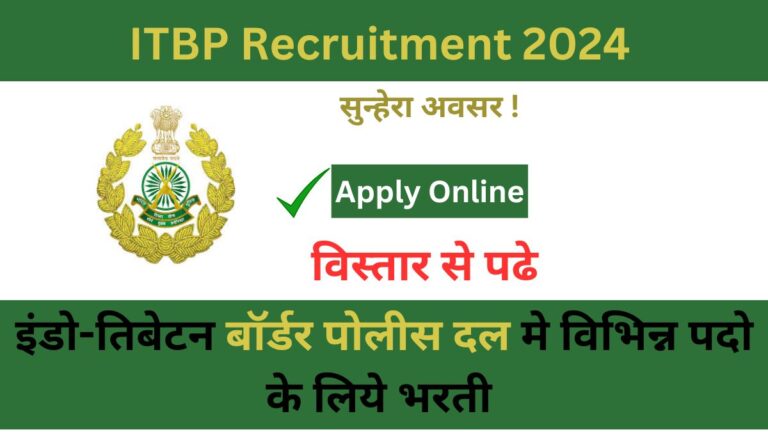 ITBP Recruitment 2024